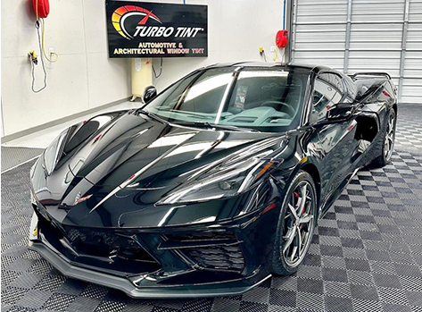 Turbo Tint Cary Window tint Finish Black car