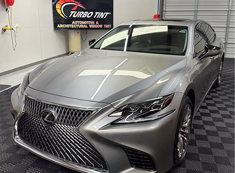 Turbo Tint Cary Window tint Finish silver car Paint protection
